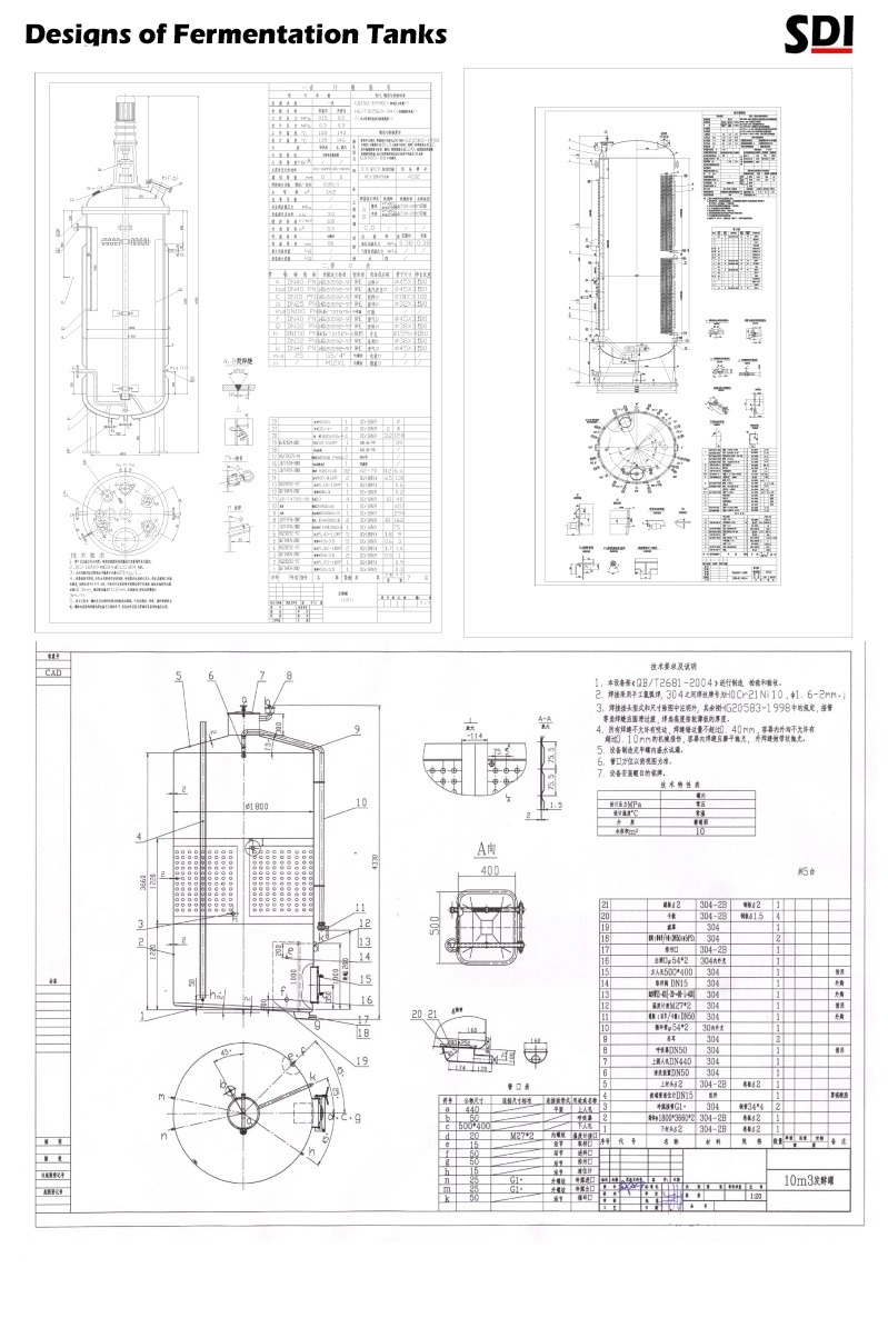 High Pressure Seeding Tank and Fermentation Vessel for Mycose