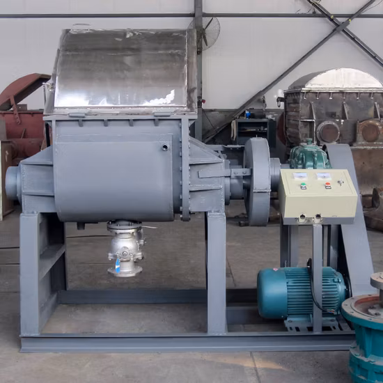 高粘度材料を処理するための油圧傾斜排出機能を備えた Sigma 300 リットル ツインブレードミキサー